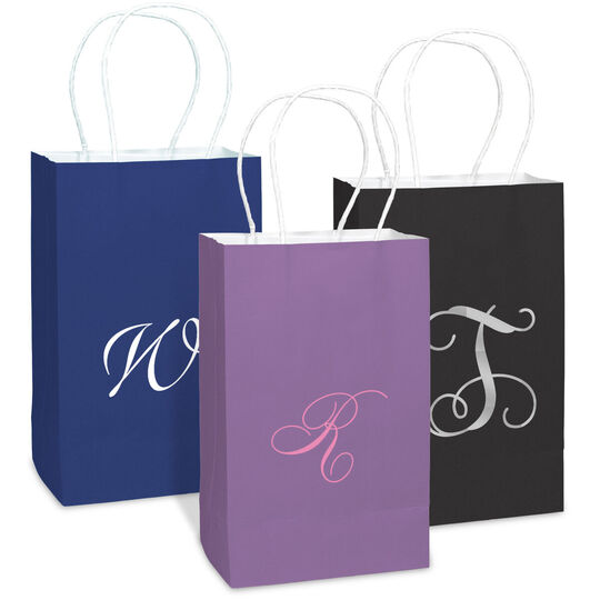 Design Your Own Single Initial Medium Twisted Handled Bags
